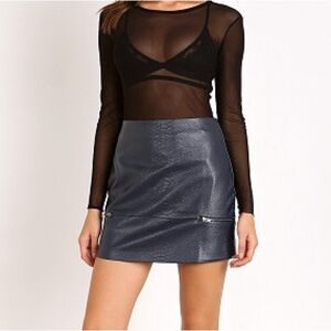 Lovers + Friends Faux Leather Mini Skirt Size Small